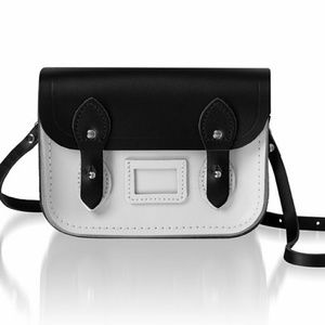 NWT Cambridge Satchel Co Black White Tiny Satchel